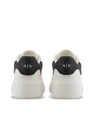 ARMANI EXCHANGE SUPER MINI-TUMBLED Adidasy ecru + czarny - Buty damskie - 3