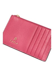 FURLA CAMELIA Płaski portfel sk&oacute;rzany aksamitny r&oacute;ż - Portfele damskie - 4