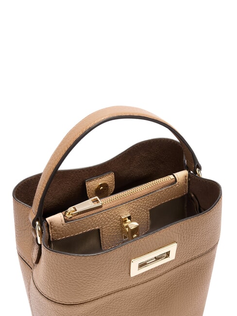 AMELIA Miniaturowa torba wiaderkowa, do ręki toffi - Torby damskie