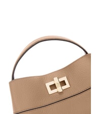 FURLA AMELIA Miniaturowa torba wiaderkowa, do ręki toffi - Torby damskie - 4