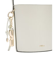 FURLA ROXIE Sk&oacute;rzana torba na ramię Ares KREM - Torby damskie - 5