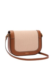 FURLA MOONLIGHT Mała torebka na ramię, ze sk&oacute;ry odcienie koniaku - Torby damskie - 3