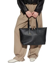 FURLA OLIVIA Sk&oacute;rzana torba na zakupy na ramię Czarny - Torby damskie - 2
