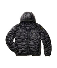 BLAUER WAVE Kr&oacute;tka, puchowa kurtka z kapturem czarny - Kurtki puchowe męskie - 3
