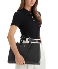 TOMMY HILFIGER TH DAILY Torebka z odpinanym paskiem na ramię czarny - Torby damskie - 2