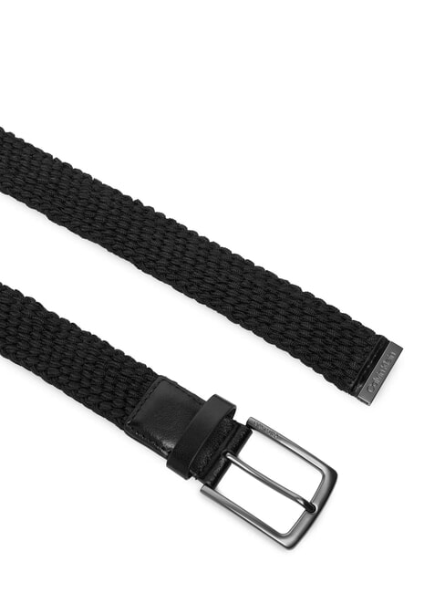 CASUAL PIN BUCKLE Pasek czarny / matowy metaliczny - Paski