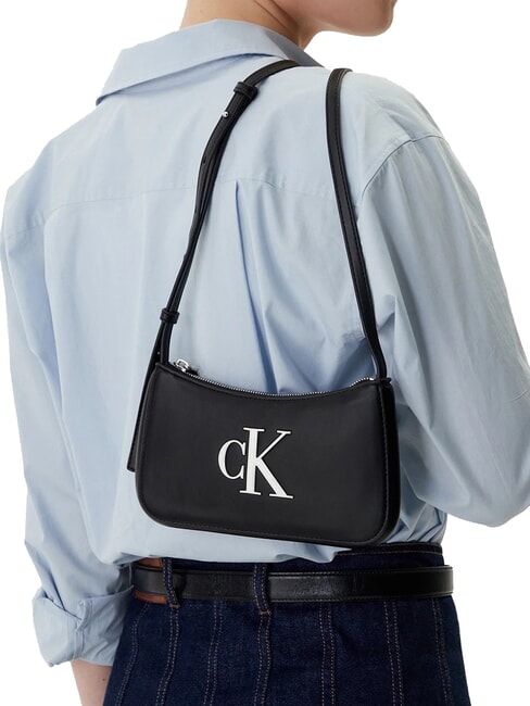 BOLD MONOGRAM Mała torba na ramię czarno-biały - Torby damskie