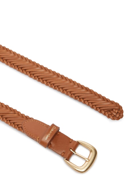 CLASSIC BUCKLE Pasek sk&oacute;rzany olej arganowy / antyczny jasny złoty - Paski