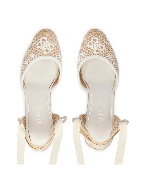 CHEYIN Sandały espadryle na obcasie 10 cm biały naturalny - Buty damskie