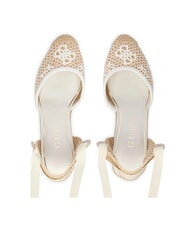 GUESS CHEYIN Sandały espadryle na obcasie 10 cm biały naturalny - Buty damskie - 4
