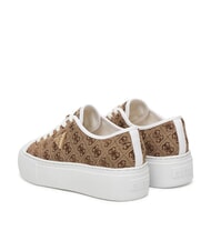 GUESS JOEZI4 Adidasy Beżowy/Brązowy - Buty damskie - 3