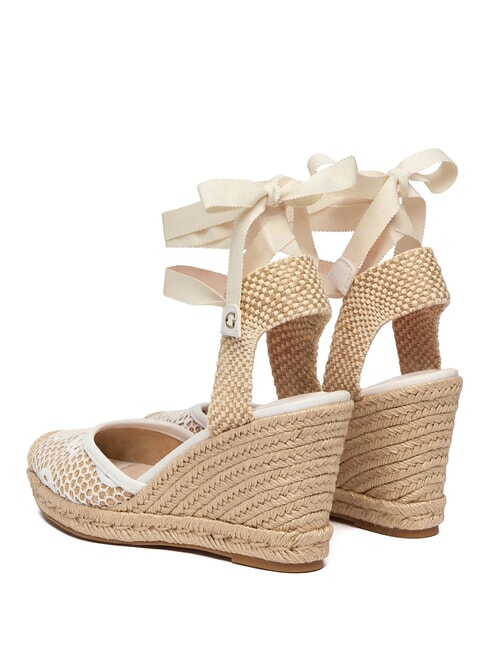 CHEYIN Sandały espadryle na obcasie 10 cm biały naturalny - Buty damskie
