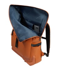 PIQUADRO CORNER SPECIALE GOMMATO Plecak z rolowaną g&oacute;rą na laptopa 15,6" SK&Oacute;RA - Plecaki na laptopa do pracy - 4