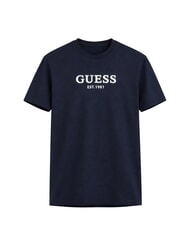 GUESS LOGO CONTRAST Koszulka bawełniana inteligentnyniebieski - Koszulki męskie - 3