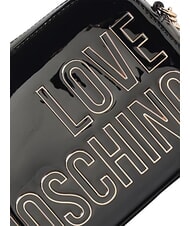 LOVE MOSCHINO ENAMELED Torba na ramię, błyszcząca Czarny - Torby damskie - 5
