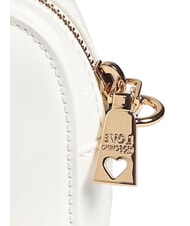 LOVE MOSCHINO ENAMELED Torba na ramię, błyszcząca biały - Torby damskie - 4