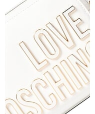LOVE MOSCHINO ENAMELED Torba na ramię, błyszcząca biały - Torby damskie - 5