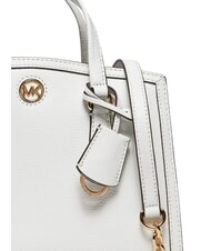 MICHAEL KORS CHANTAL Torebka z paskiem na ramię, ze sk&oacute;ry biały - Torby damskie - 6