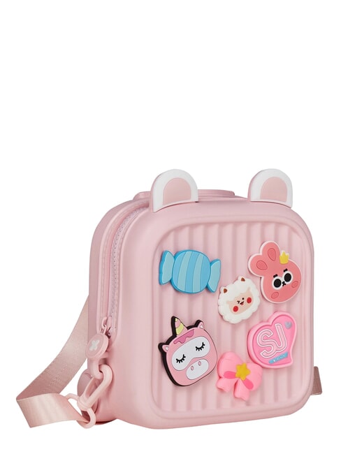 GIRLY PINS Mini plecak z wyjmowanymi szpilkami LIZAK R&Oacute;ŻOWY        - Plecaki szkolne i rekreacyjne
