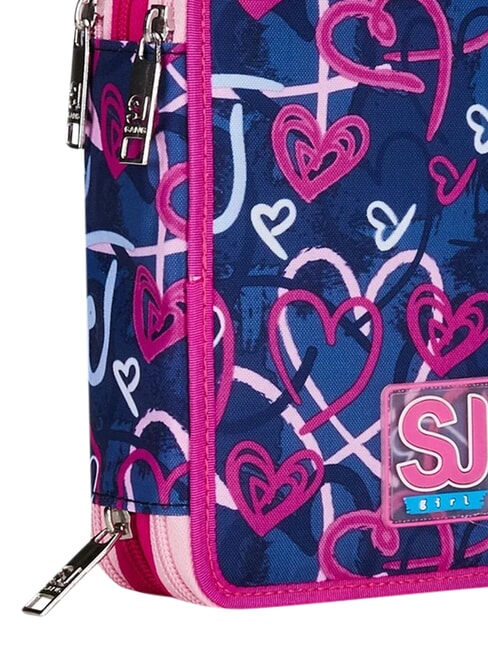 DOODLE HEART Pi&oacute;rnik z 3 zamkami błyskawicznymi prawdziwa marynarka - Pi&oacute;rniki i akcesoria