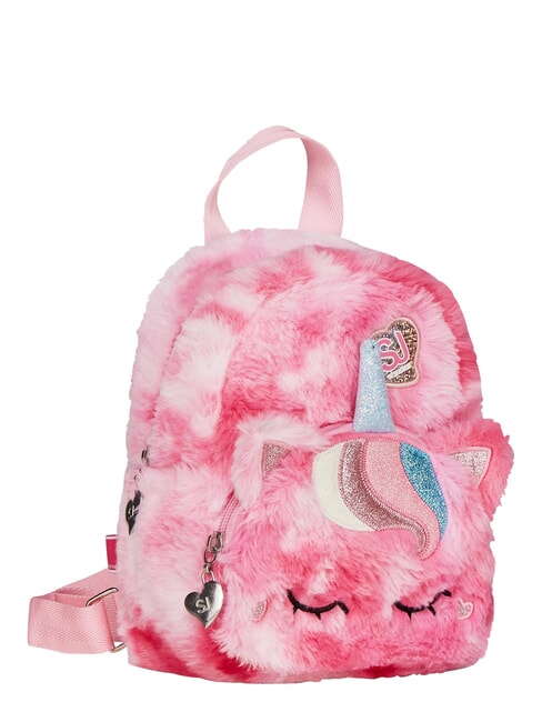 PLUSHY ANIMALS Mini plecak futrzany FUKSJA CUKROWĄ - Plecaki szkolne i rekreacyjne