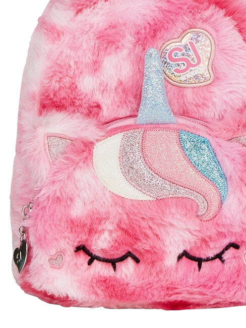PLUSHY ANIMALS Mini plecak futrzany FUKSJA CUKROWĄ - Plecaki szkolne i rekreacyjne
