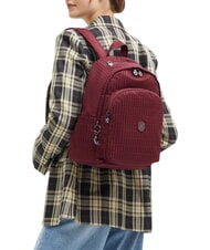KIPLING DELIA M Plecak bordowe płytki żakardowe - Plecaki szkolne i rekreacyjne - 5