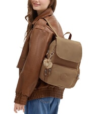 KIPLING CITY ZIP S Plecak z klapką wczesna opalenizna - Torby damskie - 4