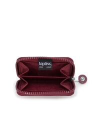 KIPLING CASH BUDDY Torba g&oacute;rska zapinana na suwak wino salonowe - Portfele damskie - 2