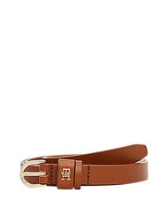 TOMMY HILFIGER TH LOGO Cienki sk&oacute;rzany pasek damski - Paski