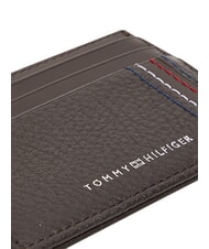 TOMMY HILFIGER TH CENTRAL Etui na karty kredytowe, sk&oacute;rzane ziarna kawy - Portfele męskie - 4