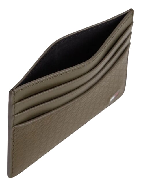 TH EMBOSSED Etui na karty kredytowe, sk&oacute;rzane wierzbowo-zielony - Portfele męskie