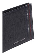 TOMMY HILFIGER TH CENTRAL Portfel z miejscem na karty, ze sk&oacute;ry kosmiczny niebieski - Portfele męskie - 4