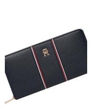 TOMMY HILFIGER TH ICON Duży portfel zapinany na zamek kosmiczny niebieski - Portfele damskie - 3