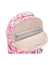 KIPLING SEOUL LAP Plecak z kieszenią na laptopa 15" r&oacute;żowa palma - Plecaki szkolne i rekreacyjne - 3