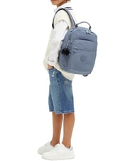 KIPLING SEOUL S Plecak na laptopa 13" niebieski kamień - Torby damskie - 2