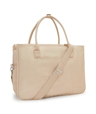 KIPLING SUPERWORKER Torba akt&oacute;wka błyszczący beż - Torby damskie - 3