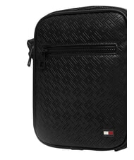 TOMMY HILFIGER TH EMBOSSED FLAG Mała torebka czarny - Torby na ramię męskie - 5