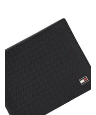 TOMMY HILFIGER TH EMBOSSED Portfel z miejscem na karty, ze sk&oacute;ry czarny - Portfele męskie - 3