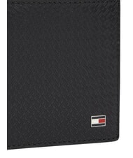 TOMMY HILFIGER TH EMBOSSED Portfel z miejscem na karty, ze sk&oacute;ry czarny - Portfele męskie - 5