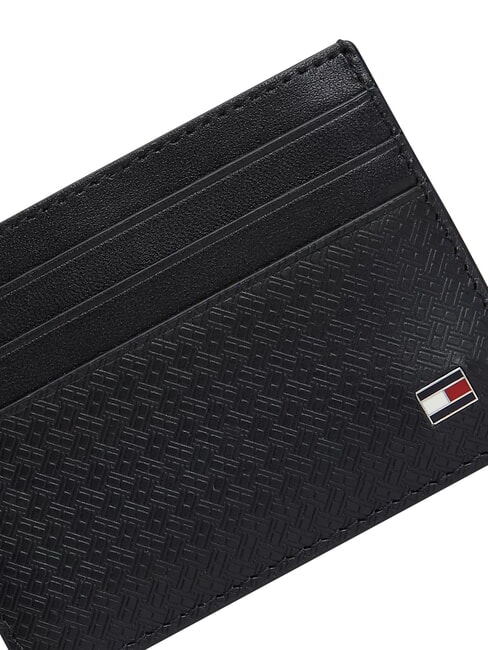 TH EMBOSSED Etui na karty kredytowe, sk&oacute;rzane czarny - Portfele męskie