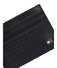 TOMMY HILFIGER TH EMBOSSED Etui na karty kredytowe, sk&oacute;rzane czarny - Portfele męskie - 4