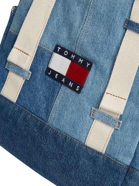 TJ DENIM PATCHWORK Plecak wielokieszeniowy, dżinsowy łatka dżinsowa - Plecaki szkolne i rekreacyjne