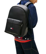 TOMMY HILFIGER TJ ESS DAILY PU Plecak z kieszenią przednią czarny - Plecaki szkolne i rekreacyjne - 2