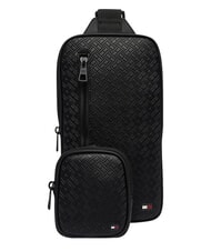 TOMMY HILFIGER TH EMBOSSED FLAG Saszetka na jedno ramię czarny - Marsupium - 6