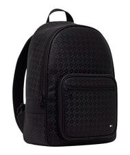 TOMMY HILFIGER TH EMBOSSED FLAG Plecak z kieszenią przednią czarny - Plecaki szkolne i rekreacyjne - 3