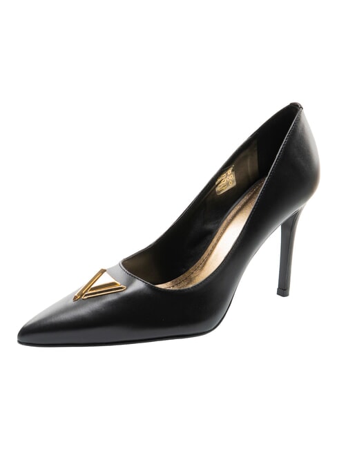 DALIA Sk&oacute;rzany dekolt CZARNY - Buty damskie