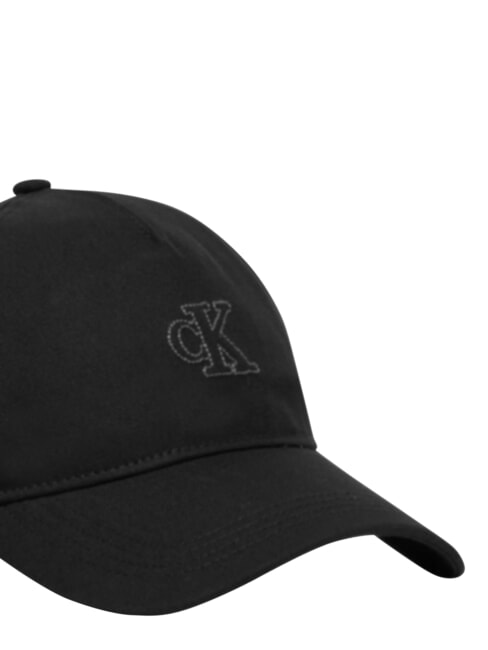 CKJ SMALL MONOGRAM Czapka z daszkiem na czarno - Włosy