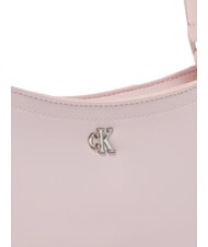 CALVIN KLEIN HARDWARE MONOGRAM Torba na ramię kołyska r&oacute;żowa - Torby damskie - 4