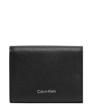 CALVIN KLEIN HARDWARE EMBLEM PEBB Portfel zapinany na zamek, ze sk&oacute;ry na czarno - Portfele damskie - 2